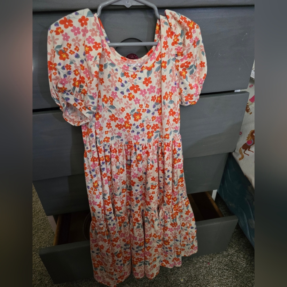 Dot Dot Smile Floral Puff-Sleeve Tier Dress - 7